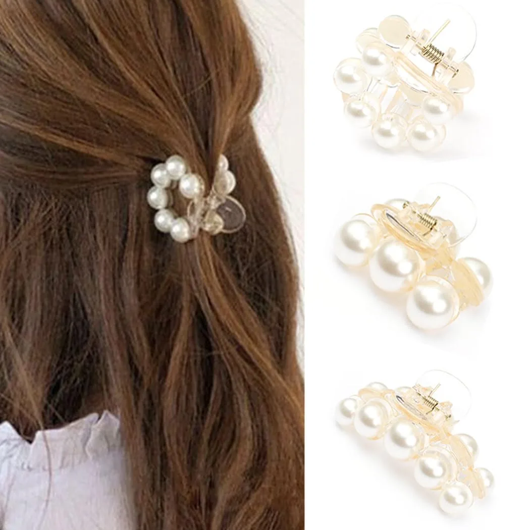 Cara Accessories Pearl Hair Clip image 3